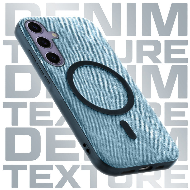 Classic Denim Finish Back Case For Samsung S24 5G With Wireless Charging Support Support