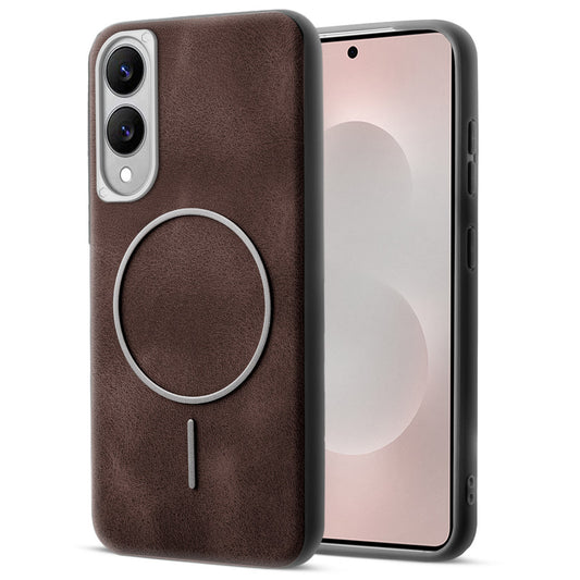Elite PU Leather Case for Samsung S25 Edge 5G , Hard Shell with Soft Inner Fabric & MagSafe Support