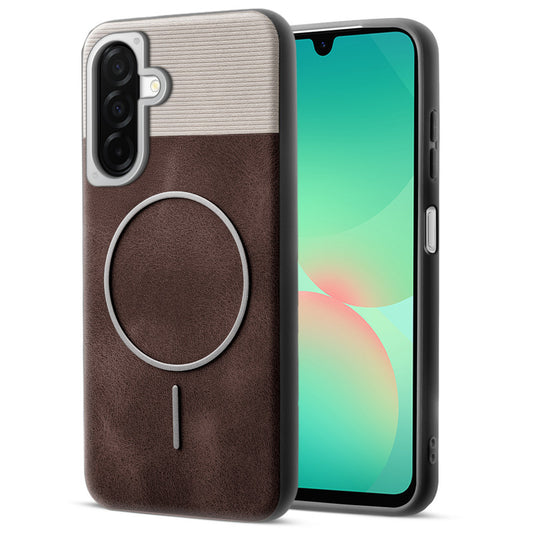 Luxury PU Leather Hard Back Case for Samsung A26 5G, With Micro-Fiber Cloth inside, MagSafe Compatible