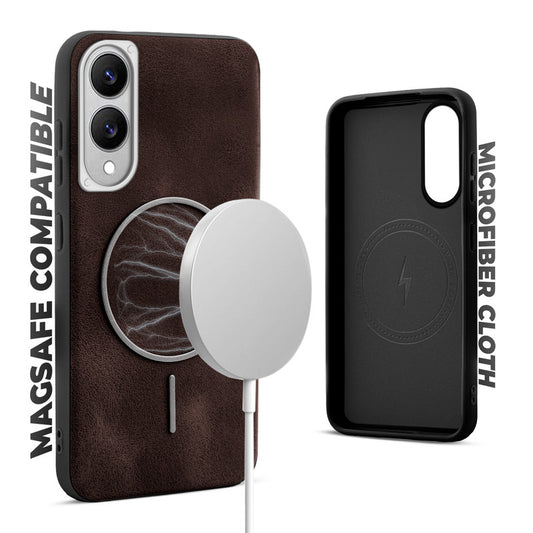 Elite PU Leather Case for Samsung S25 Edge 5G , Hard Shell with Soft Inner Fabric & MagSafe Support