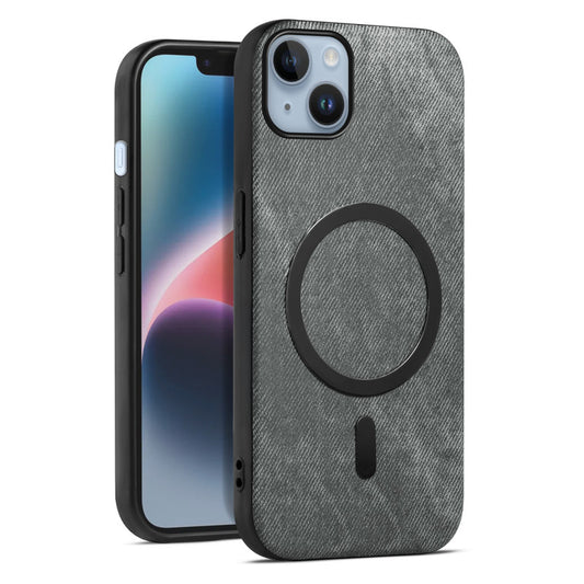 Classic Denim Finish Back Case For Apple iPhone 14 With MagSafe Support