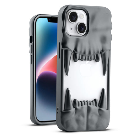 3D Tiger Fang Back Case for Apple iPhone 14, A Wild and Fearless Vibe