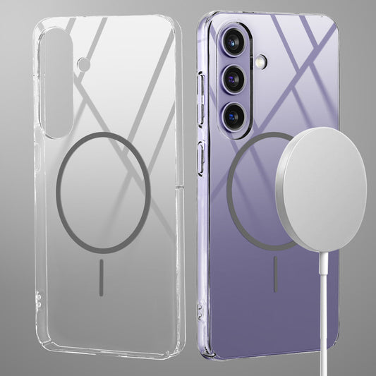 Crystal Clear Transparent Hard Back Anti-Yellowing with MagSafe Compatibility Phone Case For Samsung S23 FE 5G