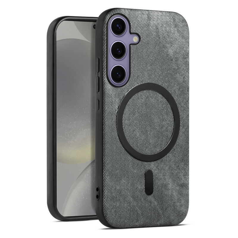 Classic Denim Finish Back Case For Samsung S24 5G With Wireless Charging Support Support
