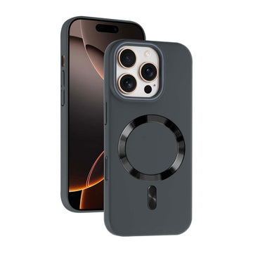 Hard Back Wireless Charging Support Case for Apple iphone 16 Pro Max, Durable Design & Shiny Wireless Charging Support Ring