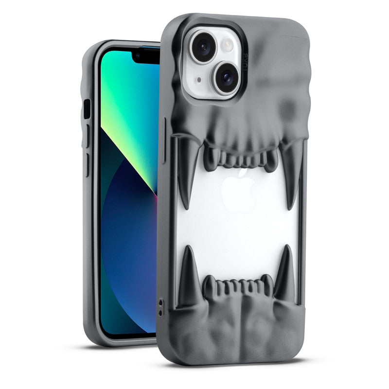 3D Tiger Fang Back Case for Apple iPhone 13, A Wild and Fearless Vibe
