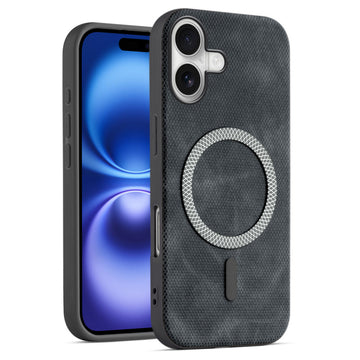 Rugged Vintage Look Back Case For Apple iPhone 16 Plus With Magnetic Charging Compatible with Wireless Charging Support