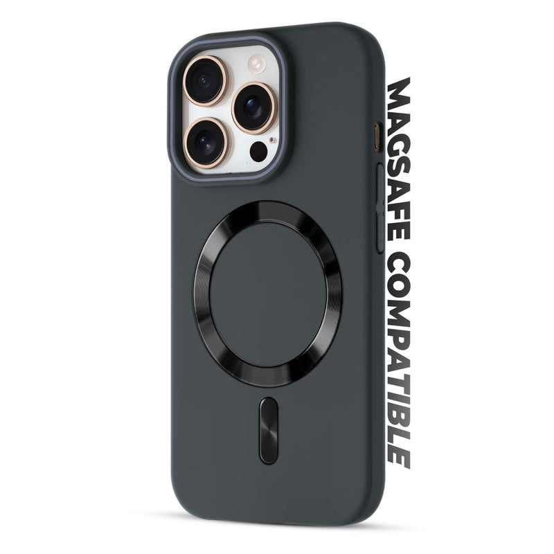 Hard Back Wireless Charging Support Case for Apple iPhone 16 Pro, Durable Design & Shiny Wireless Charging Support Ring