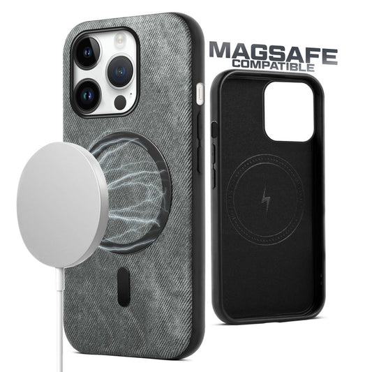 Classic Denim Finish Back Case For Apple iPhone 14 Pro Max With MagSafe Support
