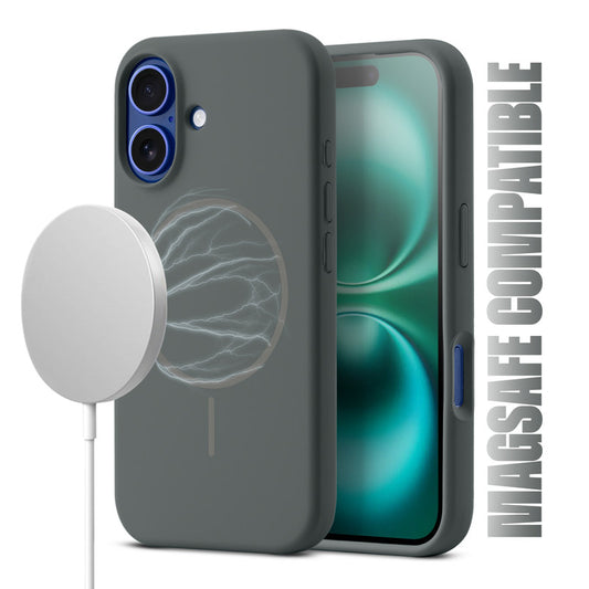Liquid Silicon With Microfiber Lining Back Case For Apple iPhone 16 Plus (MagSafe Compatible)