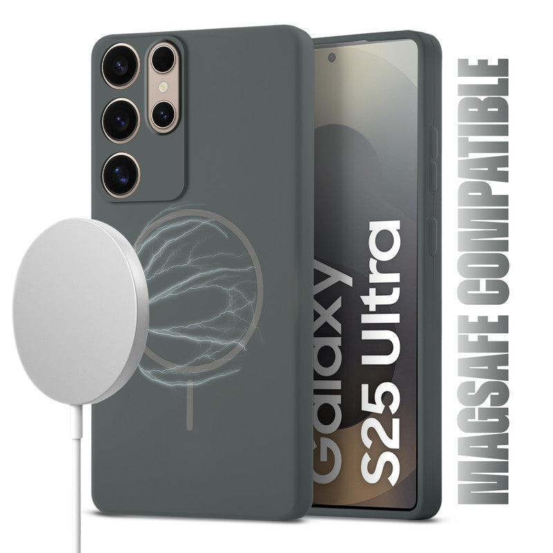Wireless Charging Support Compatible Liquid Silicone Case For Samsung S25 Ultra 5G With Camera Protection