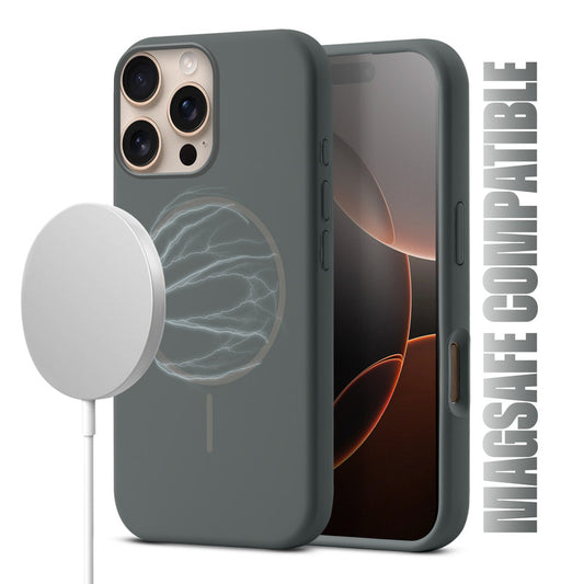 Liquid Silicon With Microfiber Lining Back Case For Apple iPhone 16 Pro (MagSafe Compatible)