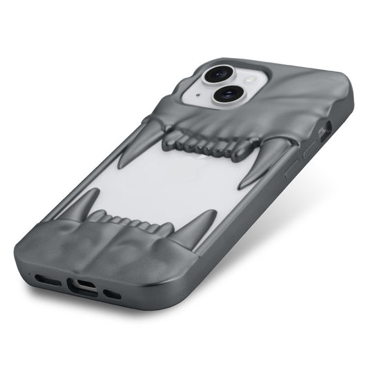 3D Tiger Fang Back Case for Apple iPhone 15, A Wild and Fearless Vibe