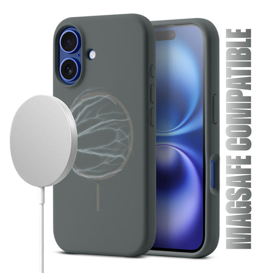 Liquid Silicon With Microfiber Lining Back Case For Apple iPhone 16 (MagSafe Compatible)