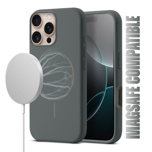 Liquid Silicon With Microfiber Lining Back Case For Apple iPhone 16 Pro Max (MagSafe Compatible)