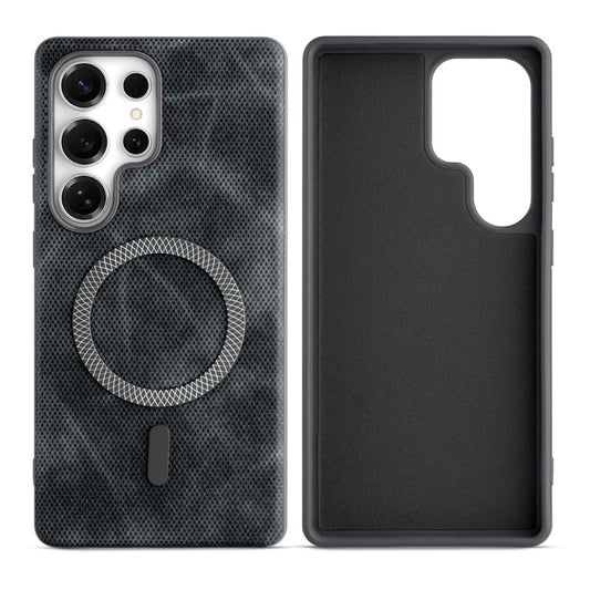 Rugged Vintage Look Back Case For Samsung S25 Ultra 5G With Magnetic Charging Compatible with MagSafe