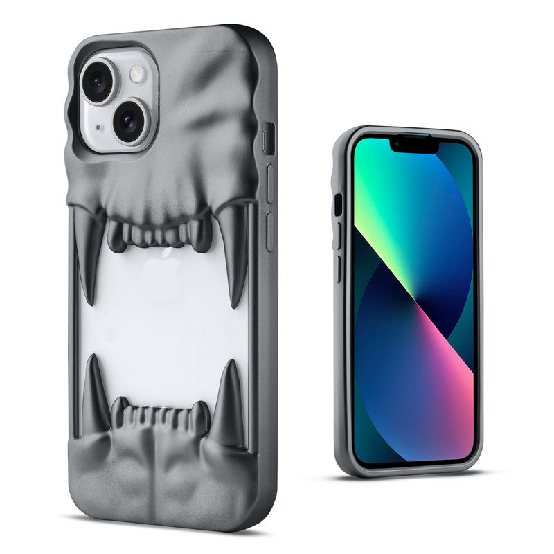 3D Tiger Fang Back Case for Apple iPhone 13, A Wild and Fearless Vibe
