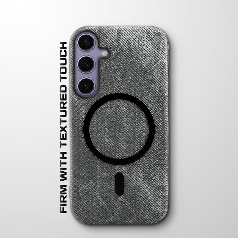 Classic Denim Finish Back Case For Samsung S24 5G With Wireless Charging Support Support