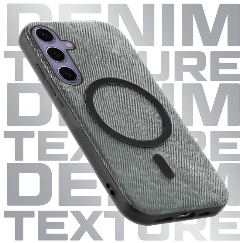 Classic Denim Finish Back Case For Samsung S24 5G With Wireless Charging Support Support