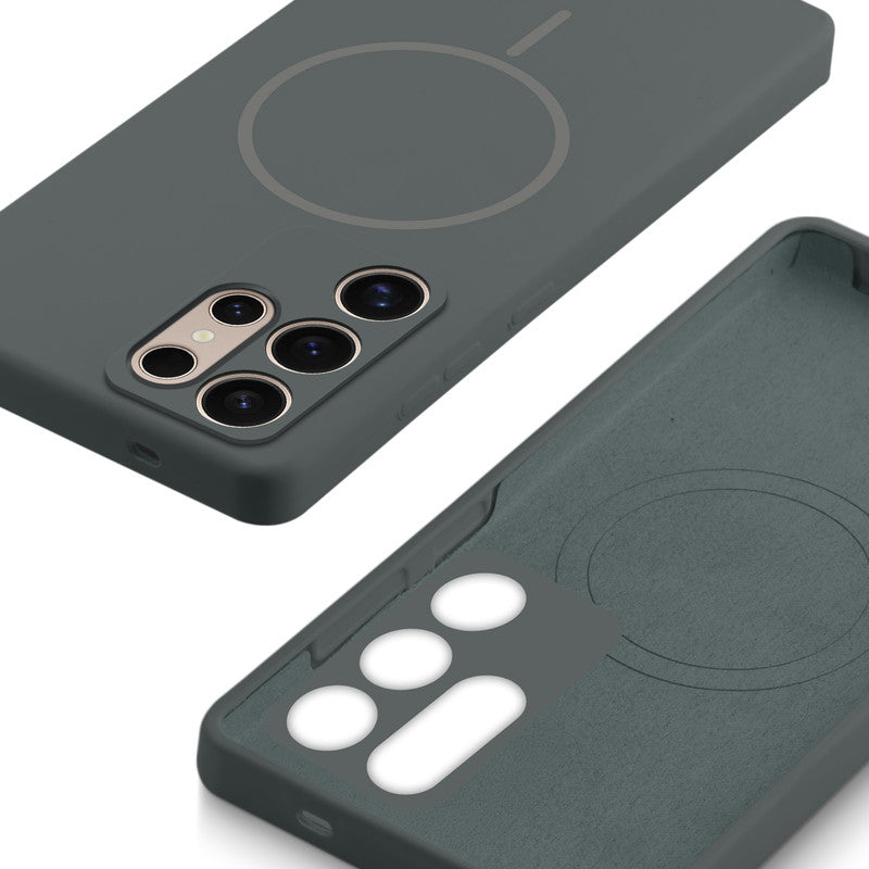 Wireless Charging Support Compatible Liquid Silicone Case For Samsung S25 Ultra 5G With Camera Protection