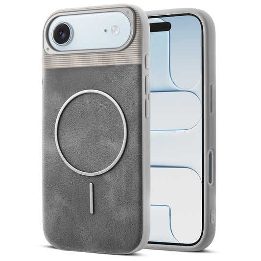 Luxury PU Leather Hard Back Case for Apple iPhone 17 Air, With Micro-Fiber Cloth inside, MagSafe Compatible