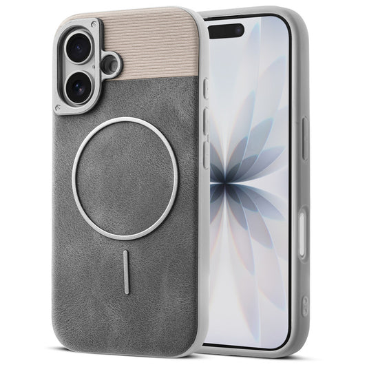 Luxury PU Leather Hard Back Case for Apple iPhone 17, With Micro-Fiber Cloth inside, MagSafe Compatible