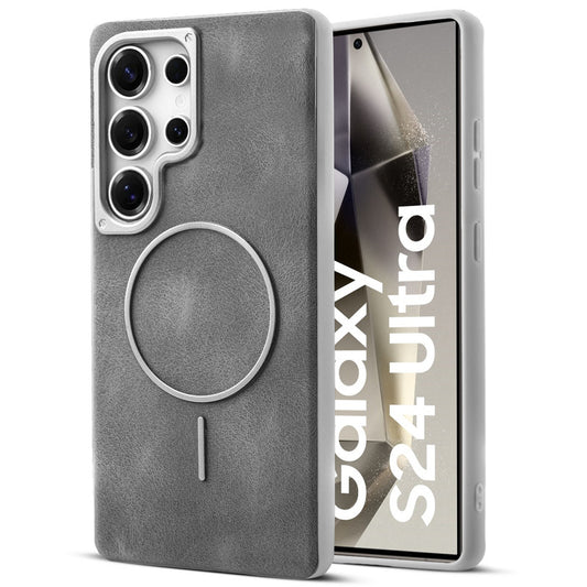 Elite PU Leather Case for Samsung S24 Ultra 5G , Hard Shell with Soft Inner Fabric & MagSafe Support