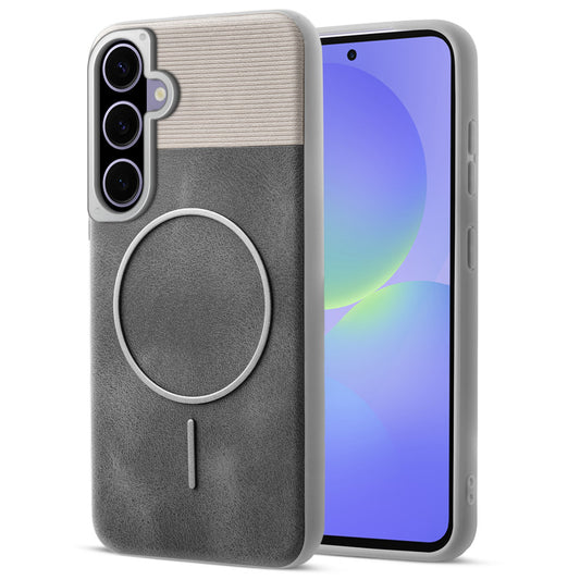 Luxury PU Leather Hard Back Case for Samsung A36 5G, With Micro-Fiber Cloth inside, MagSafe Compatible