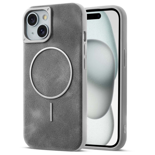 Elite PU Leather Case for Apple iPhone 15 , Hard Shell with Soft Inner Fabric & MagSafe Support
