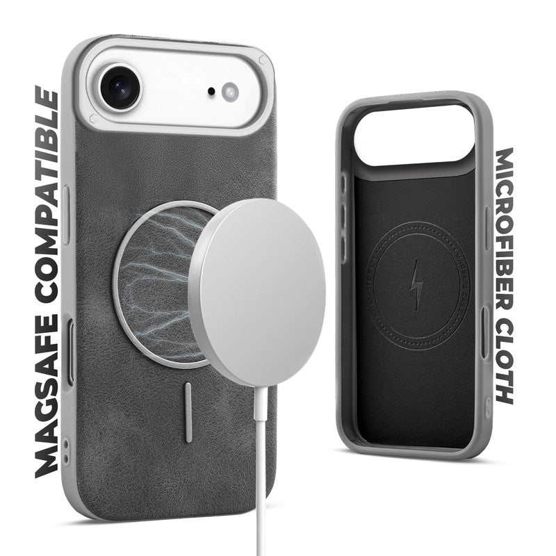 Elite PU Leather Wireless Charging Support Case for Apple iPhone 17 Air