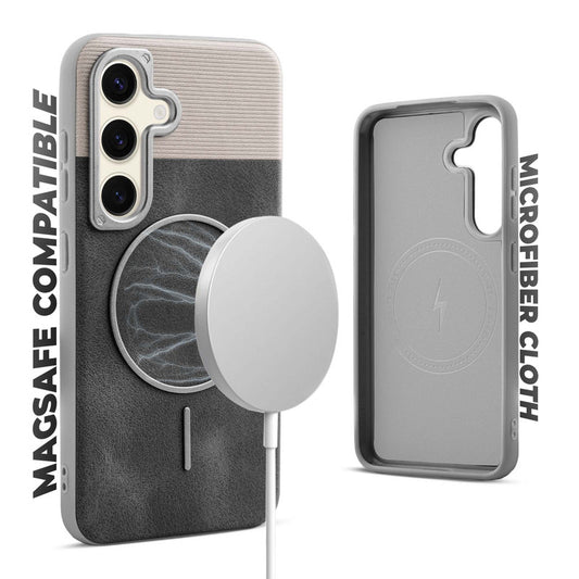 Luxury Leather MagSafe Case for Samsung S24 5G