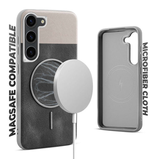 Luxury Leather MagSafe Case for Samsung S23 5G