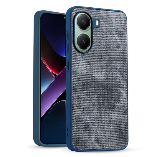 Denim Jeans Cloth Back Cover Case for Poco X7 Pro 5G