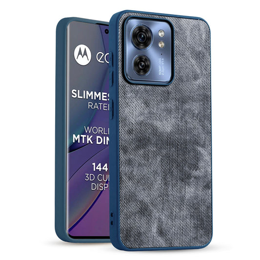 Classic Denim Finish Back Case for Motorola Moto Edge 40 5G