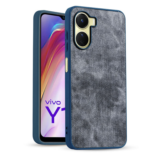 Classic Denim Finish Back Case for Vivo Y16