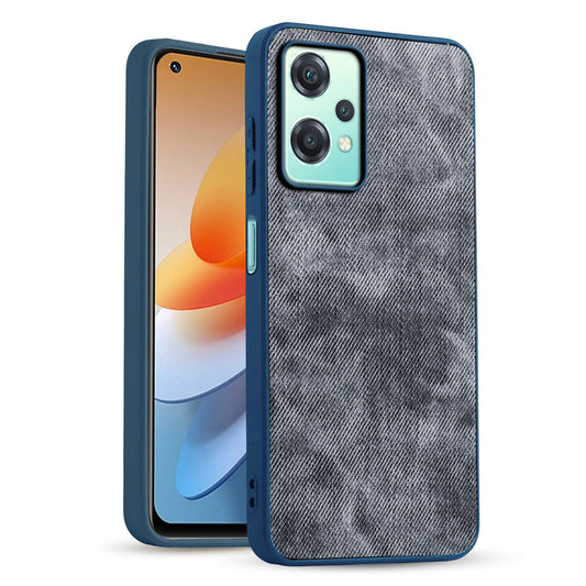 Classic Denim Finish Back Case for OnePlus Nord CE 2 Lite 5G with Raised Camera Edges & Micro-Fiber Lining