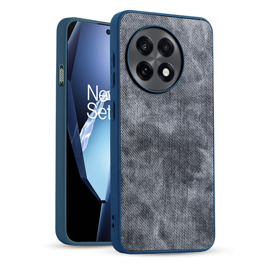 Classic Denim Finish Back Case for OnePlus 13R 5G with Raised Camera Edges & Micro-Fiber Lining