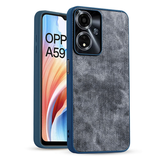 Classic Denim Finish Back Case for Oppo A59 5G