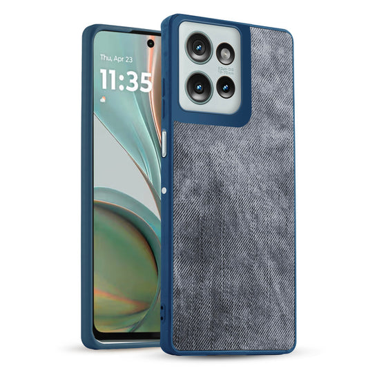 Classic Denim Finish Back Case for Motorola G75 5G