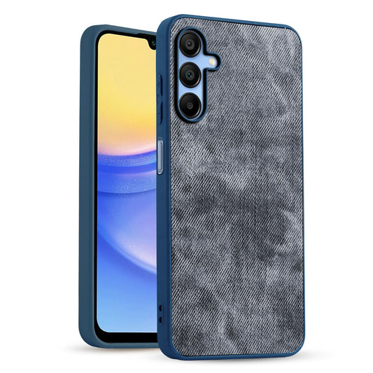 Classic Denim Finish Back Case for Samsung A15 5G with Raised Camera Edges & Micro-Fiber Lining