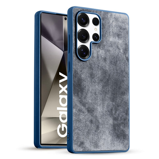 Classic Denim Finish Back Case for Samsung S24 Ultra 5G with Raised Camera Edges & Micro-Fiber Lining