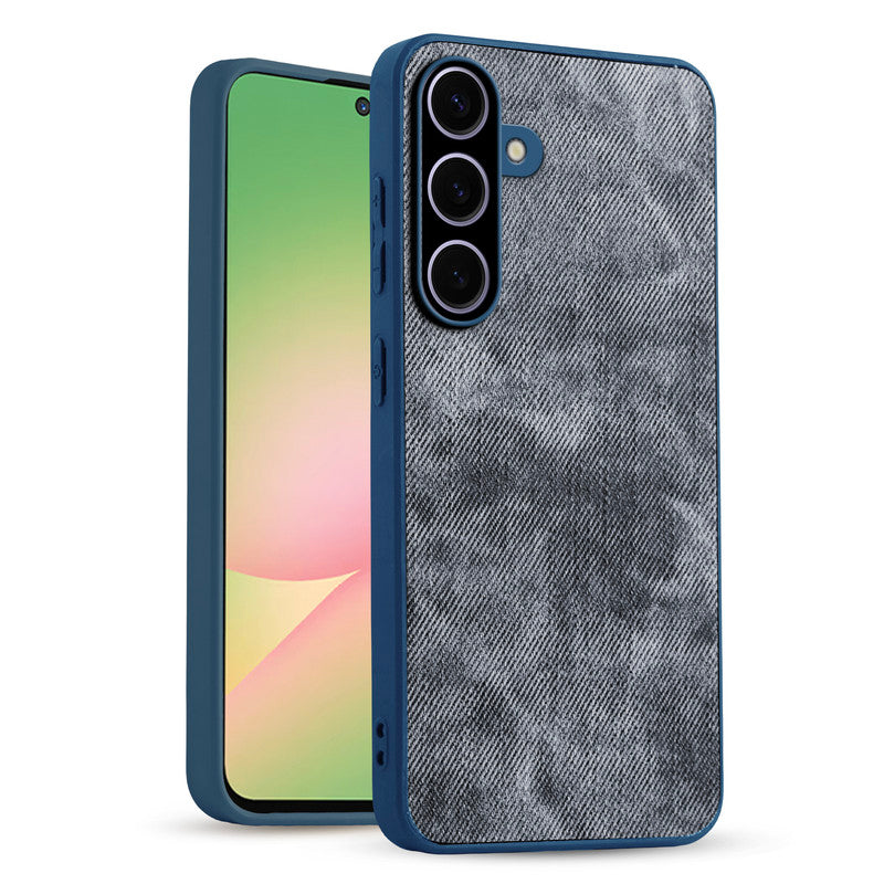 Classic Denim Finish Back Case for Samsung A56 5G with Raised Camera Edges & Micro-Fiber Lining