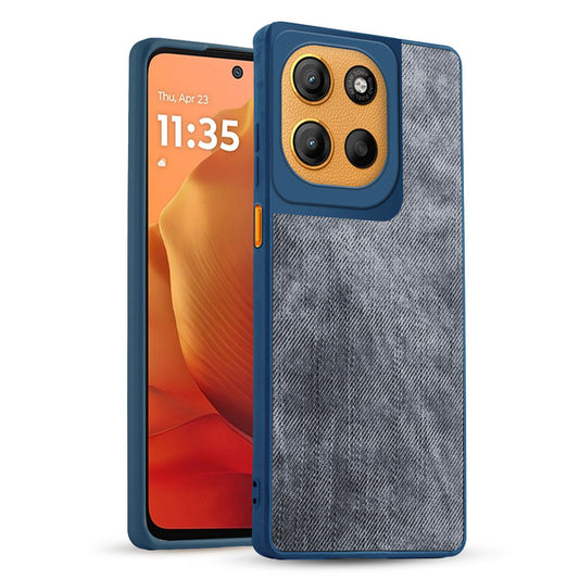 Classic Denim Finish Back Case for Motorola Moto G15