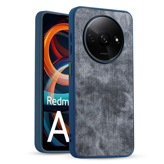 Classic Denim Finish Back Case for Redmi A3 2024