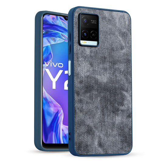 Classic Denim Finish Back Case for Vivo Y21 2021