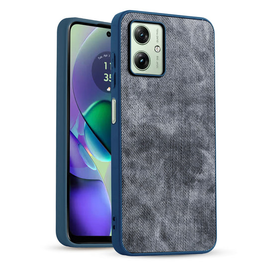 Classic Denim Finish Back Case for Motorola Moto G54 5G with Raised Camera Edges & Micro-Fiber Lining