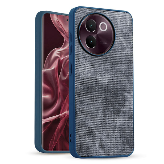 Classic Denim Finish Back Case for Vivo V30e 5G with Raised Camera Edges & Micro-Fiber Lining