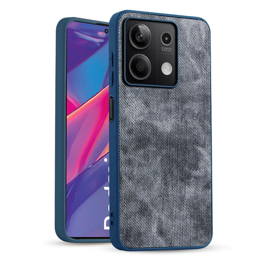 Classic Denim Finish Back Case for Redmi Note 13 5G with Raised Camera Edges & Micro-Fiber Lining