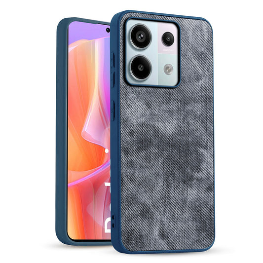 Classic Denim Finish Back Case for Redmi Note 13 Pro 5G with Raised Camera Edges & Micro-Fiber Lining
