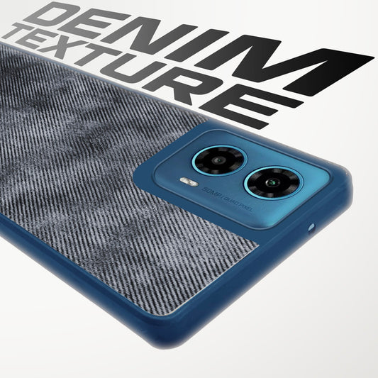 Classic Denim Finish Back Case for Motorola Moto G34 5G